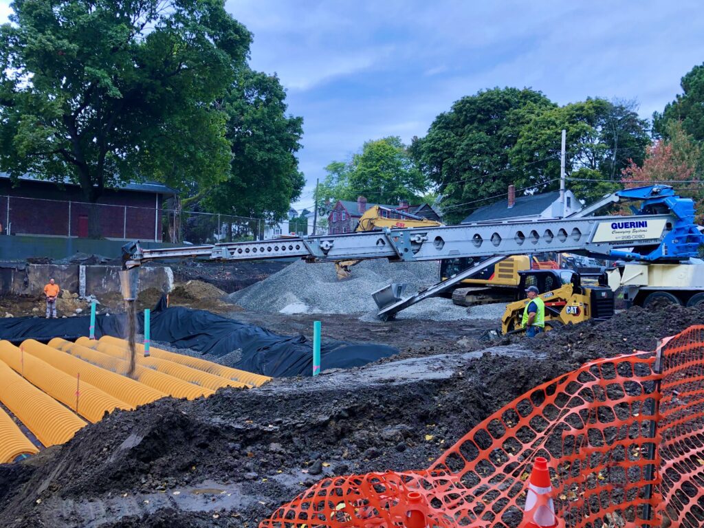 commercial parking lot drainage solutions Eastern MA