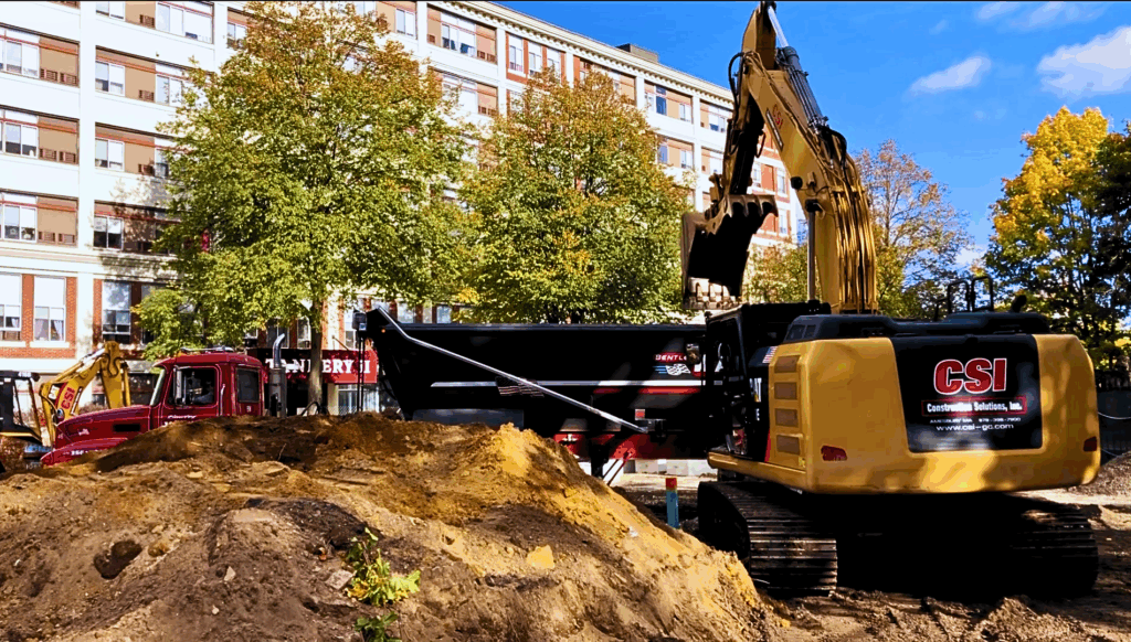 excavation service for commercial stormwater and drainage remediation in Peabody MA
