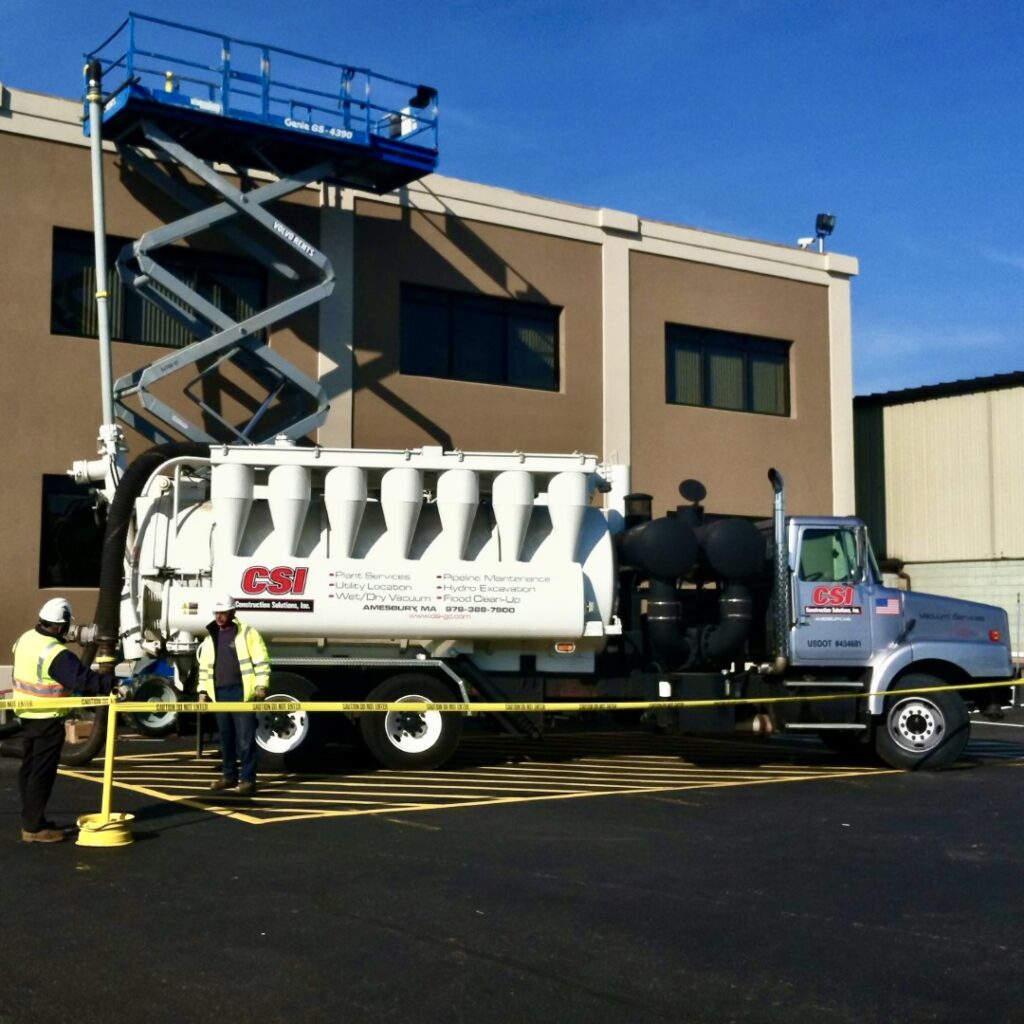 vac truck at Exon Mobil Rhode Island