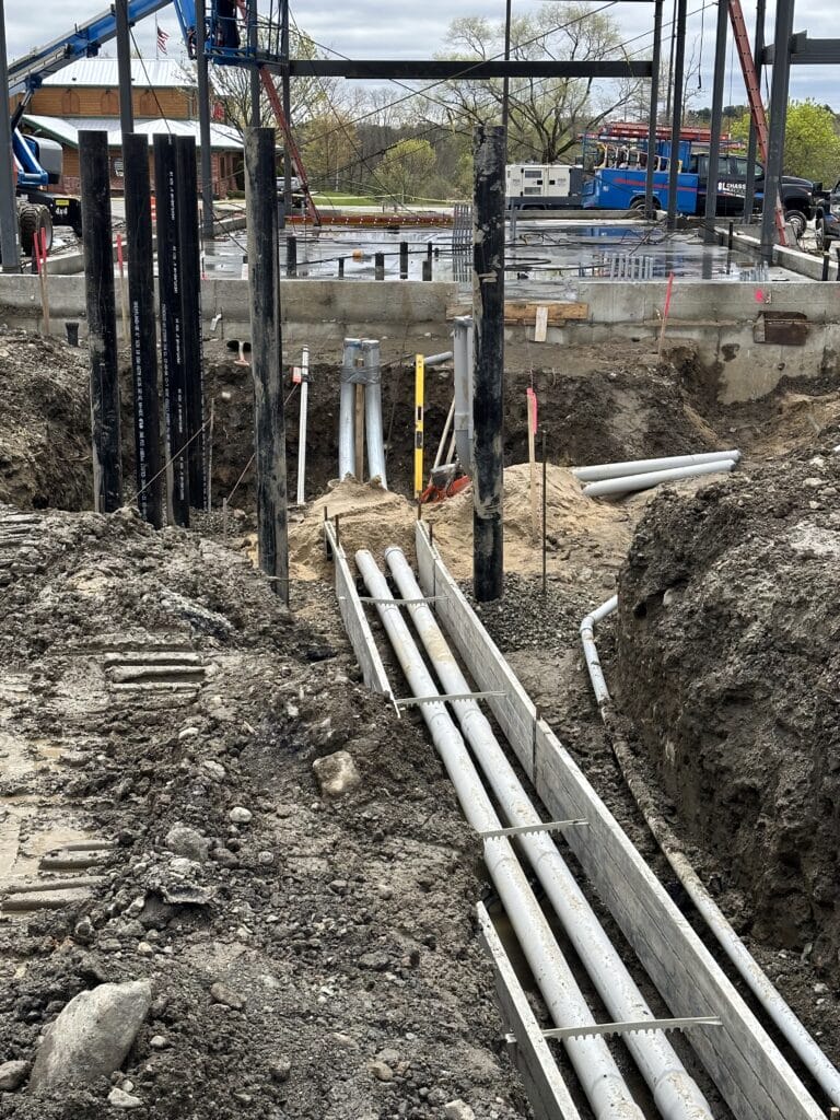 high quality site work for commercial retail plaza installation MA