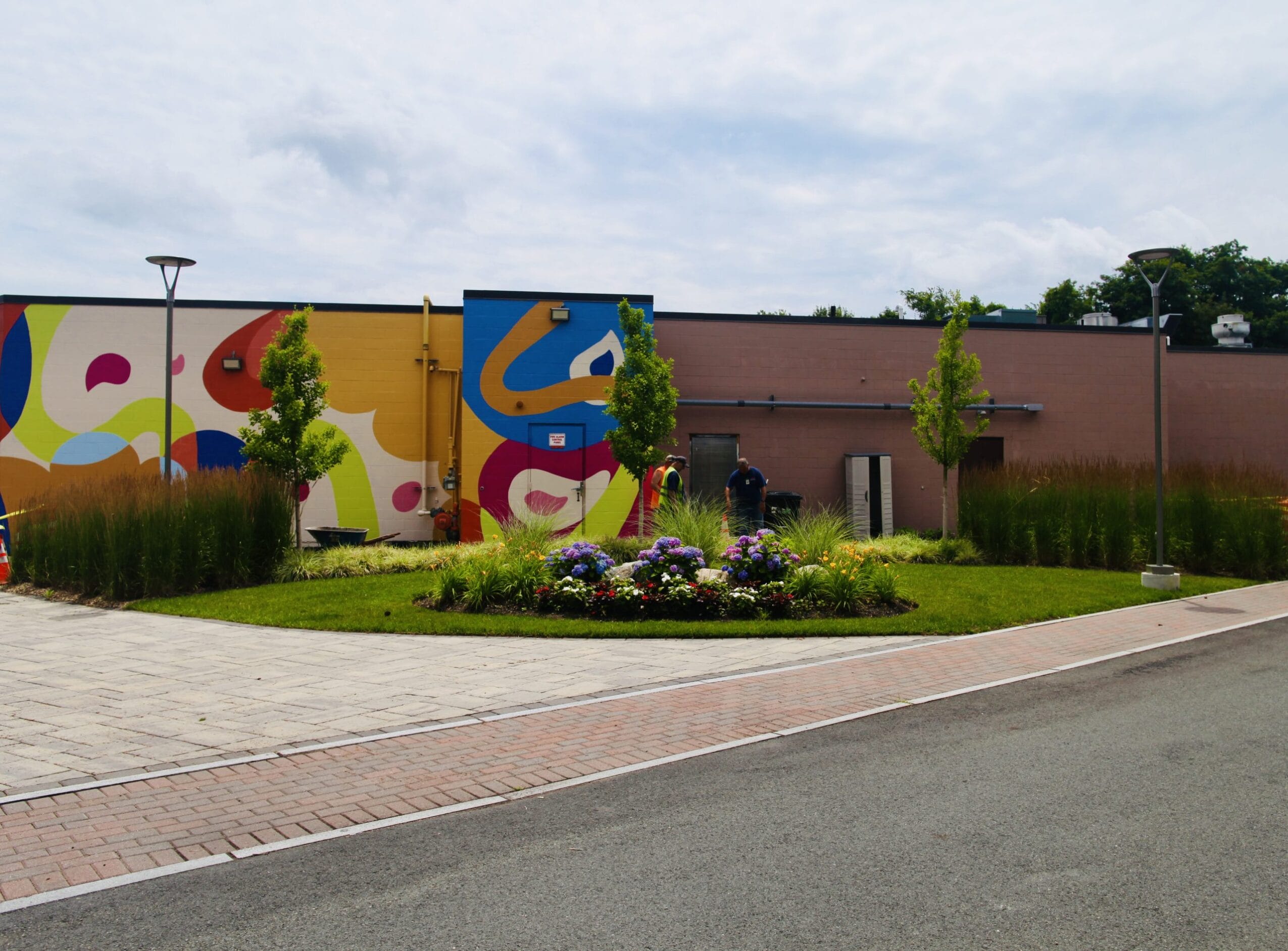 recently renovated exterior of office building in Newton MA