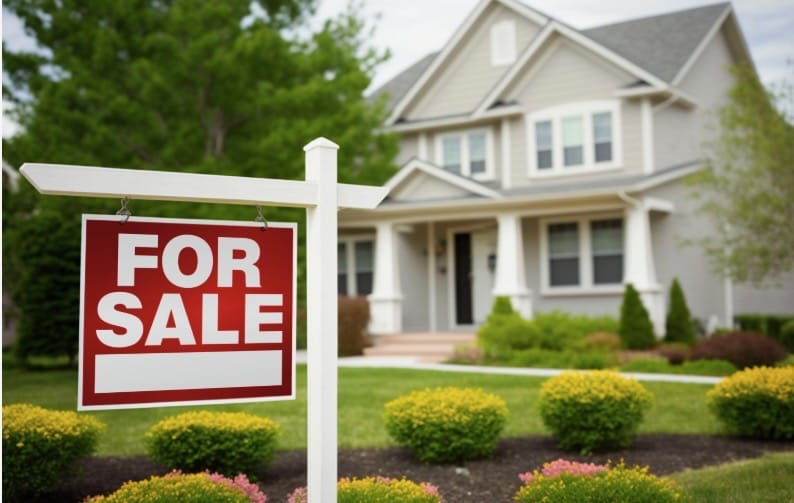 For sale sign in front of home needs to be title V compliant