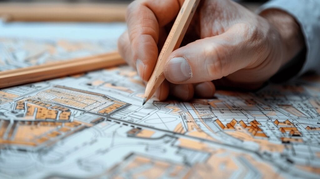 Building plan being edited 
