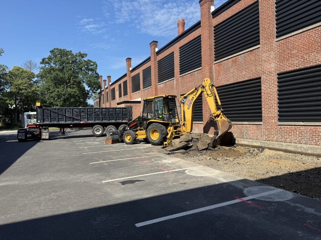 excavation for cement pad that will hold a sub slab depressurize system
