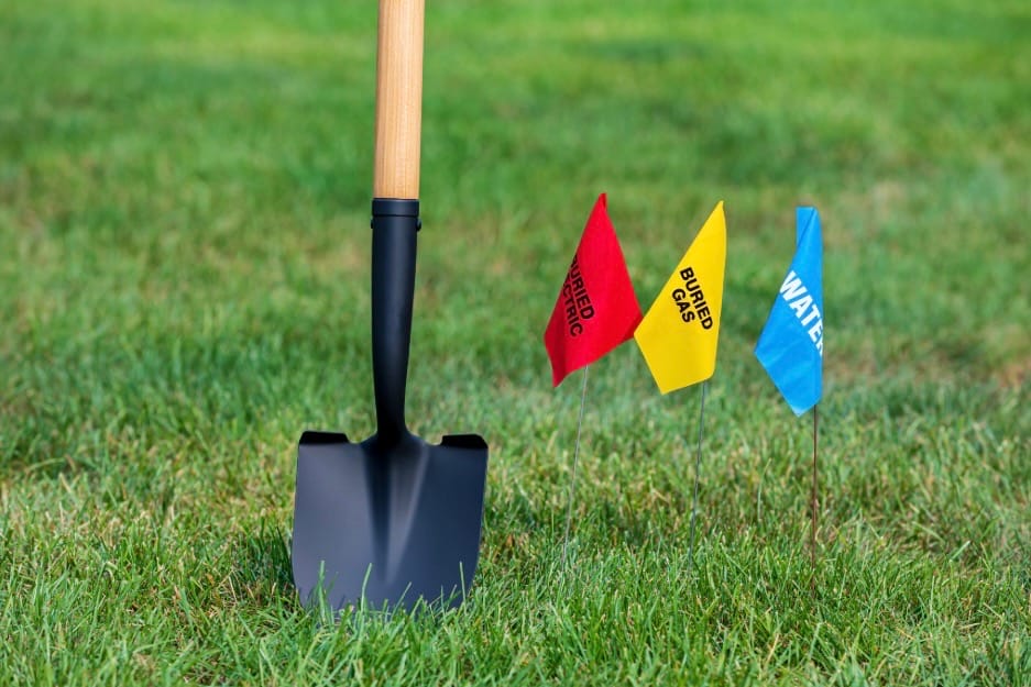 utility markings for new construction utilities