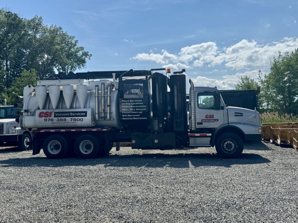 vac truck belonging to Construction Solutions inc MA