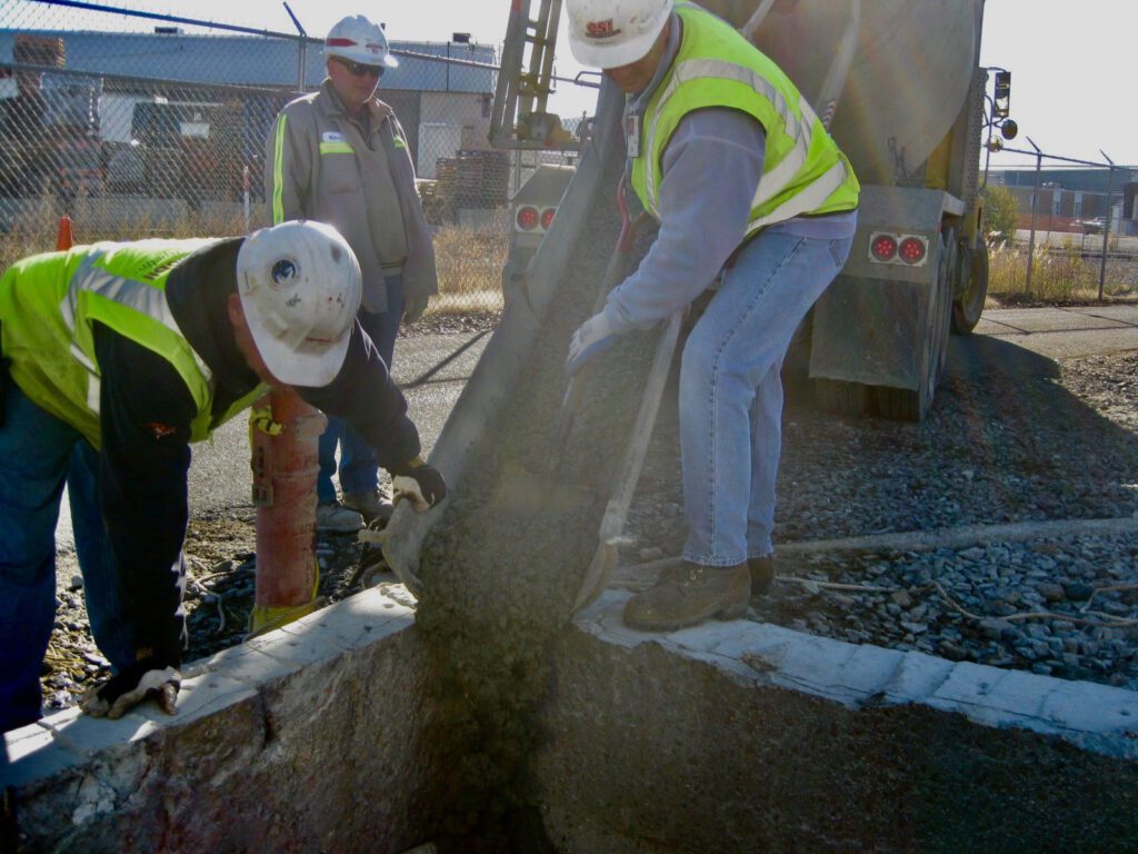 commercial construction and slab pour