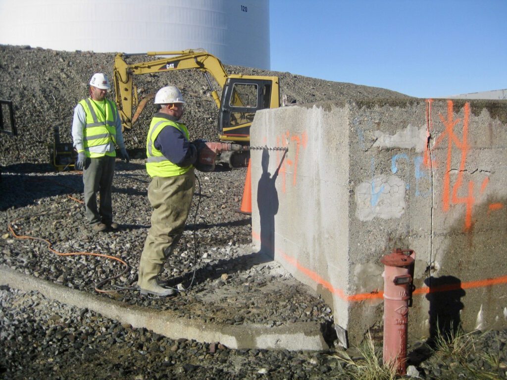 catch basin installation for Exxon mobile site in southern nh