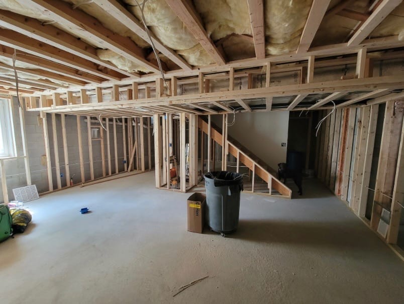 wood framing for basement conversion