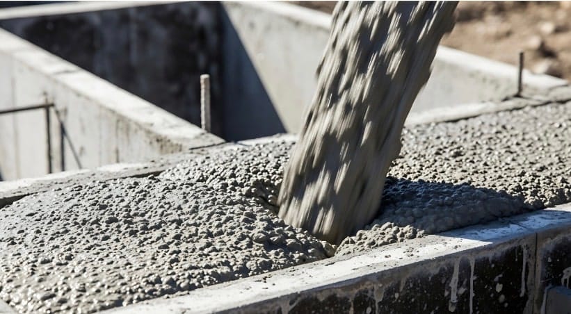 concrete pour for foundation