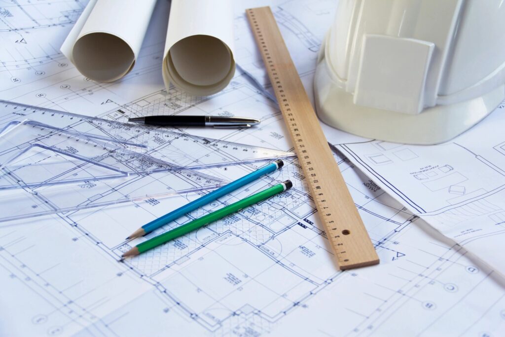 civil engineering drawings for excavation and development of a commercial project